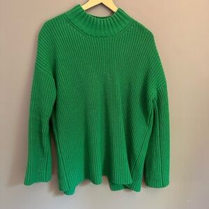 Sezane Vibrant Green Turtleneck Sweater